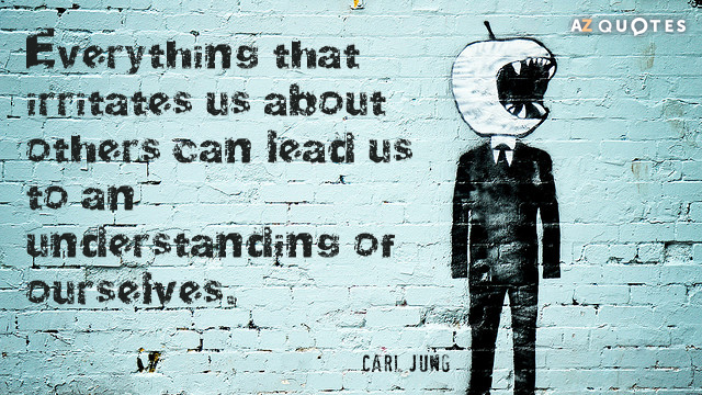 Carl Jung cita: Todo lo que nos irrita de los demás puede llevarnos a comprender...