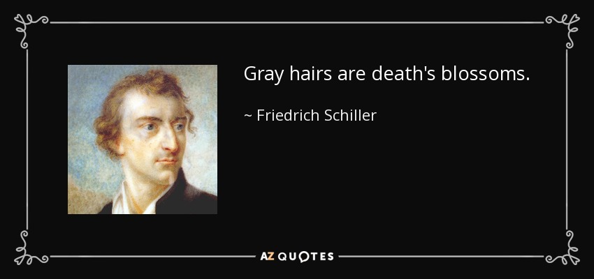 Las canas son las flores de la muerte. - Friedrich Schiller