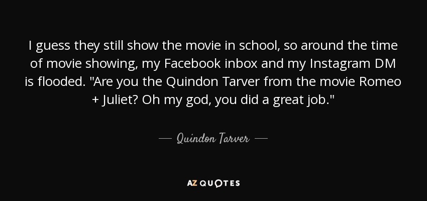 I guess they still show the movie in school, so around the time of movie showing, my Facebook inbox and my Instagram DM is flooded. 