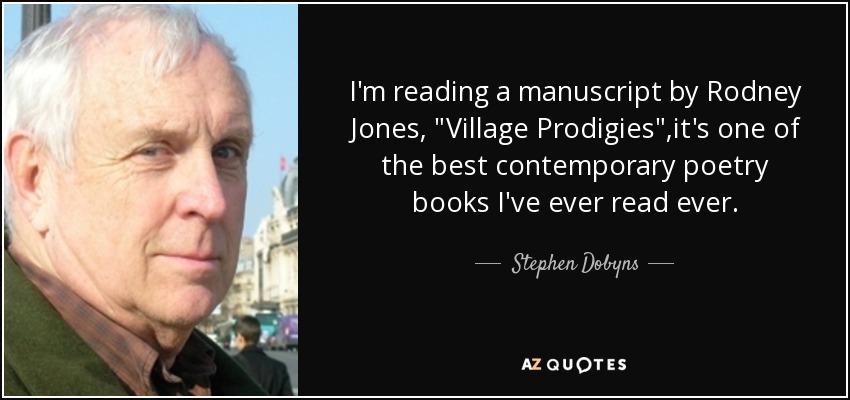 I'm reading a manuscript by Rodney Jones, 