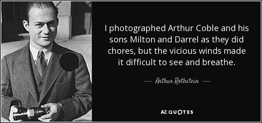 I photographed Arthur Coble and his sons Milton and Darrel as they did chores, but the vicious winds made it difficult to see and breathe. - Arthur Rothstein