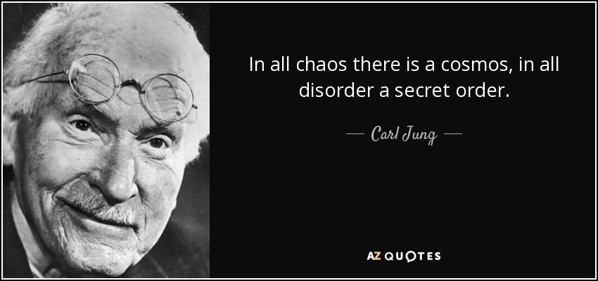 In all chaos there is a cosmos, in all disorder a secret order. - Carl Jung