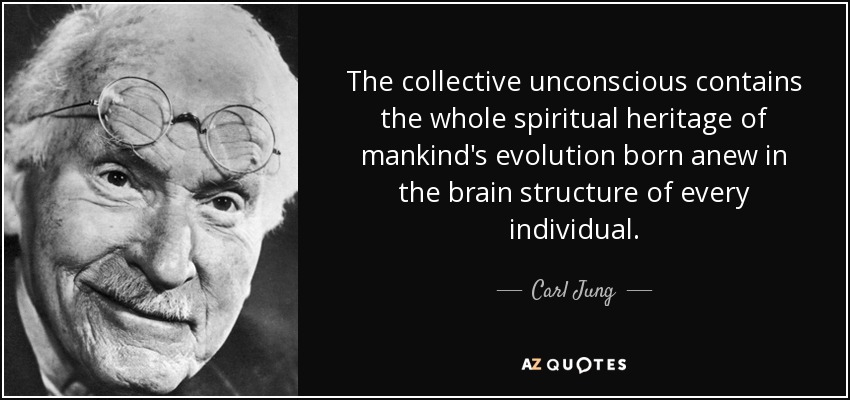 The collective unconscious contains the whole spiritual heritage of mankind's evolution born anew in the brain structure of every individual. - Carl Jung