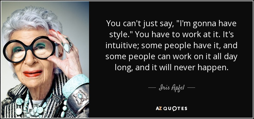 You can't just say, 