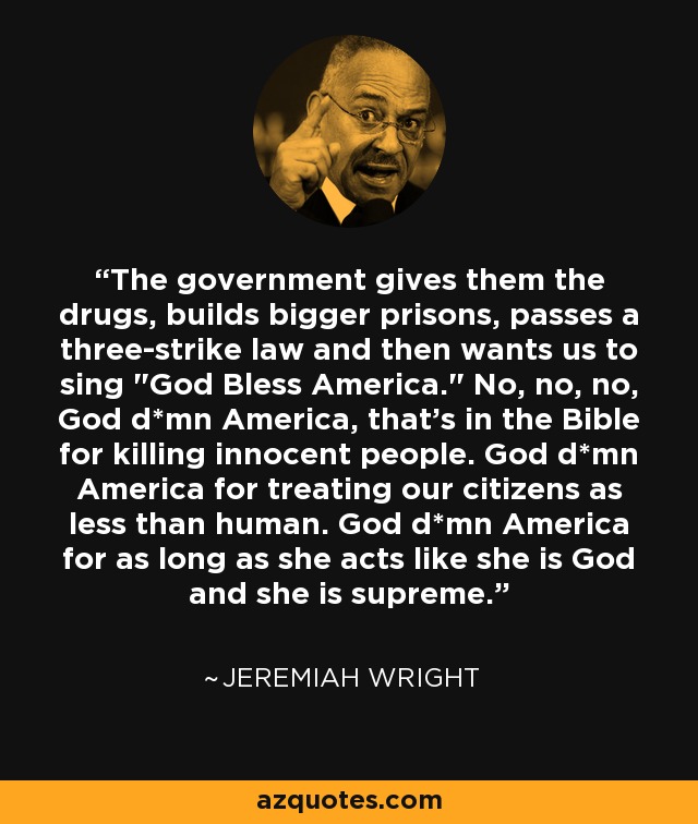 The government gives them the drugs, builds bigger prisons, passes a three-strike law and then wants us to sing 