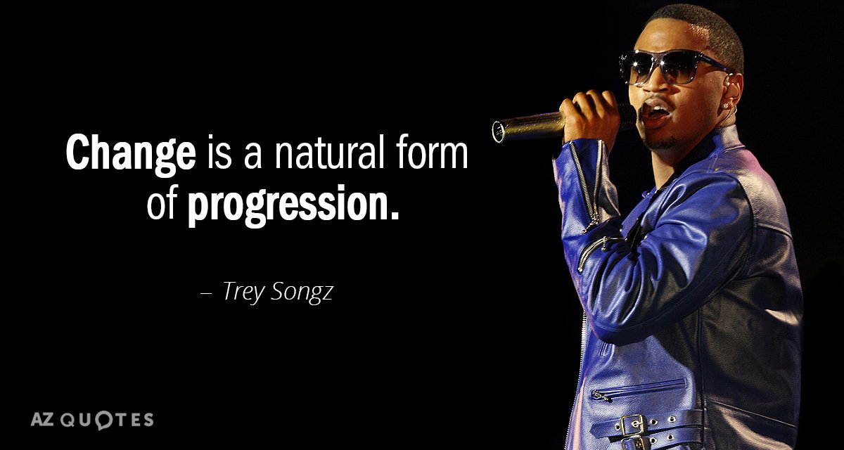 Cita de Trey Songz: El cambio es una forma natural de progresión.