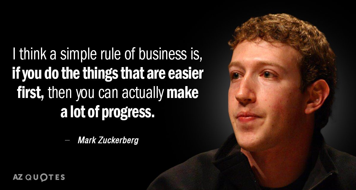 Cita de Mark Zuckerberg: Creo que una regla simple de los negocios es, si haces las cosas...